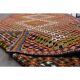 1970s Vintage Turkish Oushak Handmade Wool Cotton Orange Area Rug 179x353