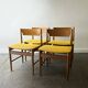 Set of 4 Edmund Homa GFM Polish Mid Century Teak Dining Chairs 1960s