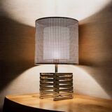 Rare Vintage Brass Lamp 'Spiga' Tronconi, 1960s