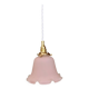 Suspension, vintage lampshade in frosted pink glass