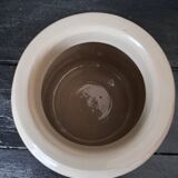 Glazed stoneware mustard pot