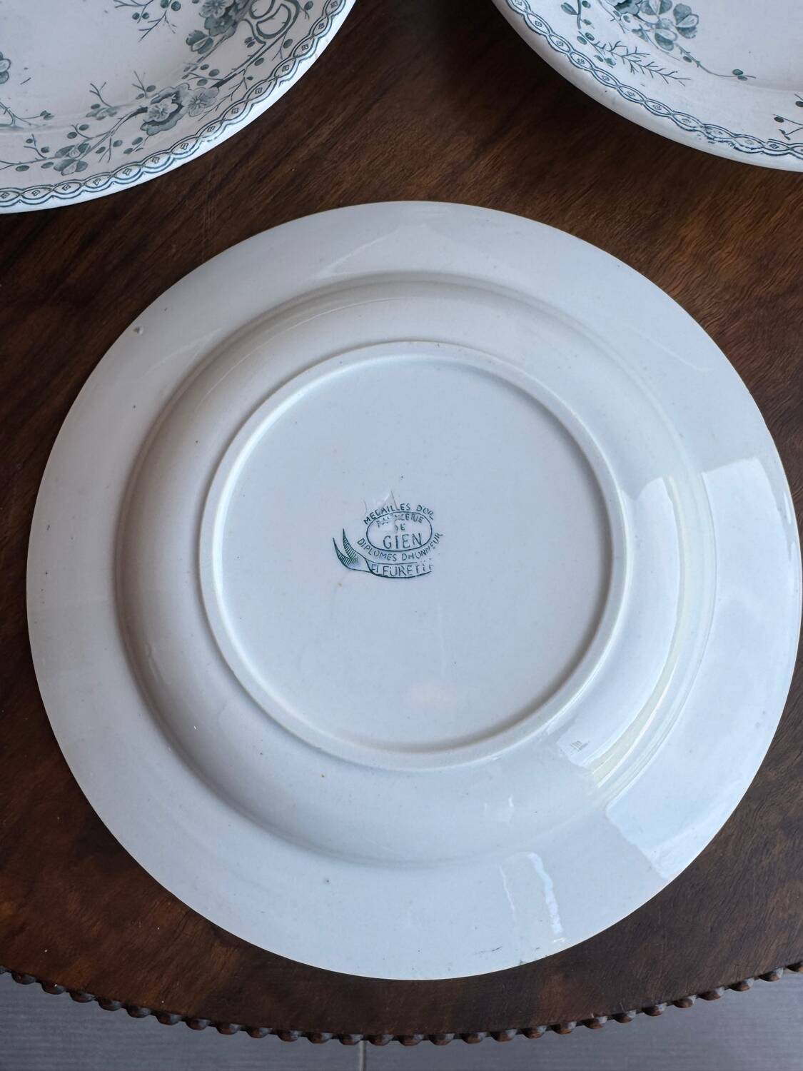 Gien Fleurette Plates x6 – antique floral decoration