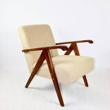 Vintage Beige Boucle Armchair in Style of Var B310, 1970s