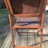 Leather folding chair