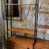 Vintage Italian modular teak bookcase, 1960s