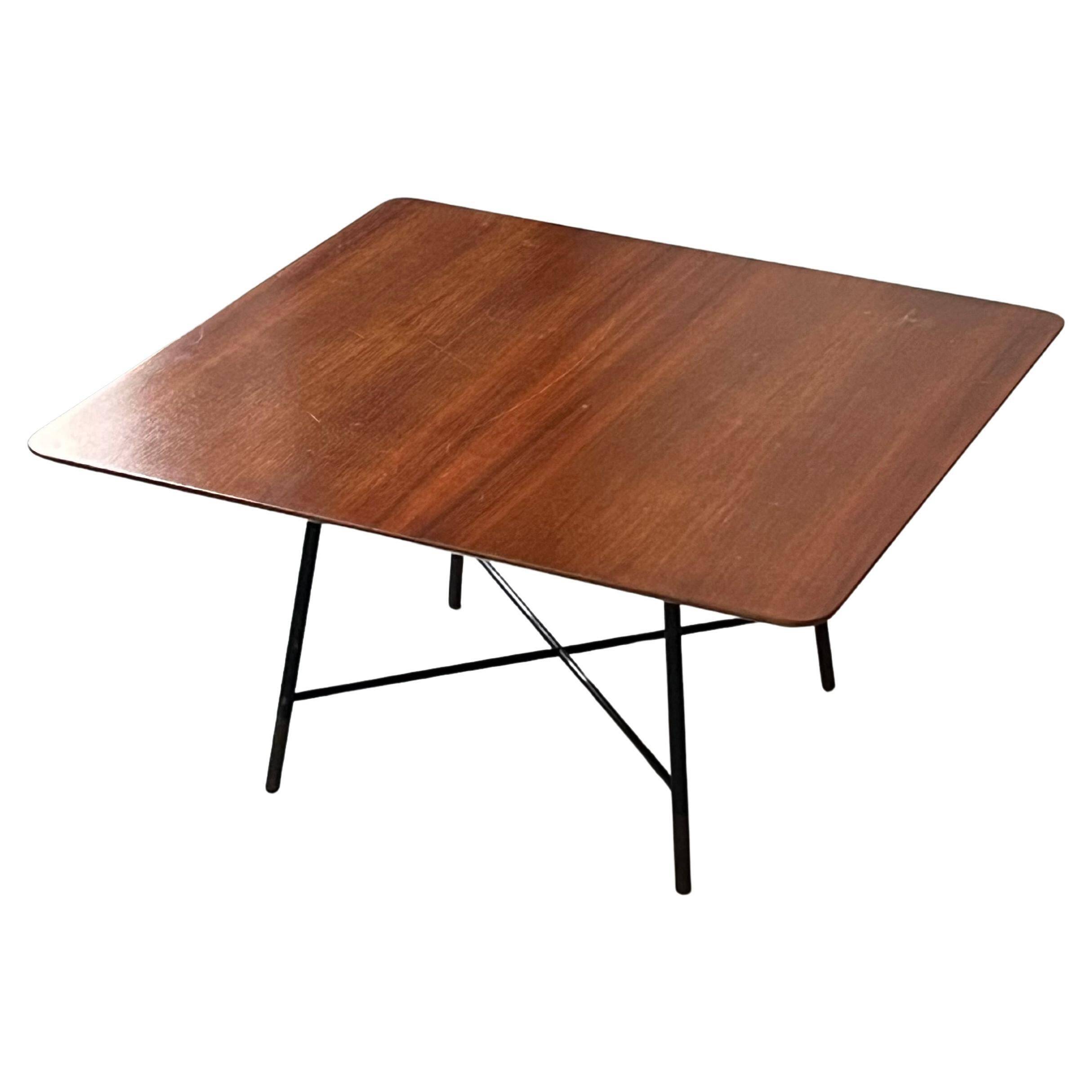 Table basse en bois et métal/laiton par Ico Parisi pour Cassina 1957