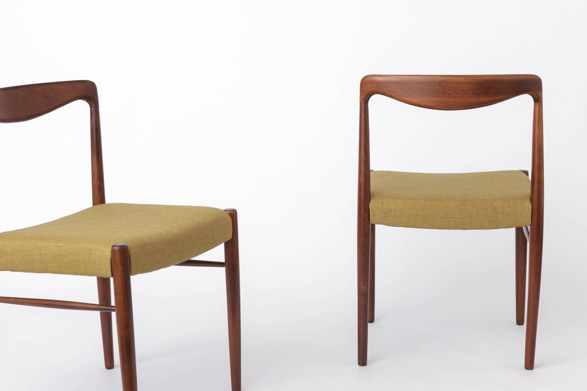 Set 5+1 Vintage Teak Dining Chair Set , 1970s German Lübke Style