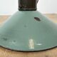 Industrial Petrol Enamel Military Pendant Lamp with Cast Aluminium Top