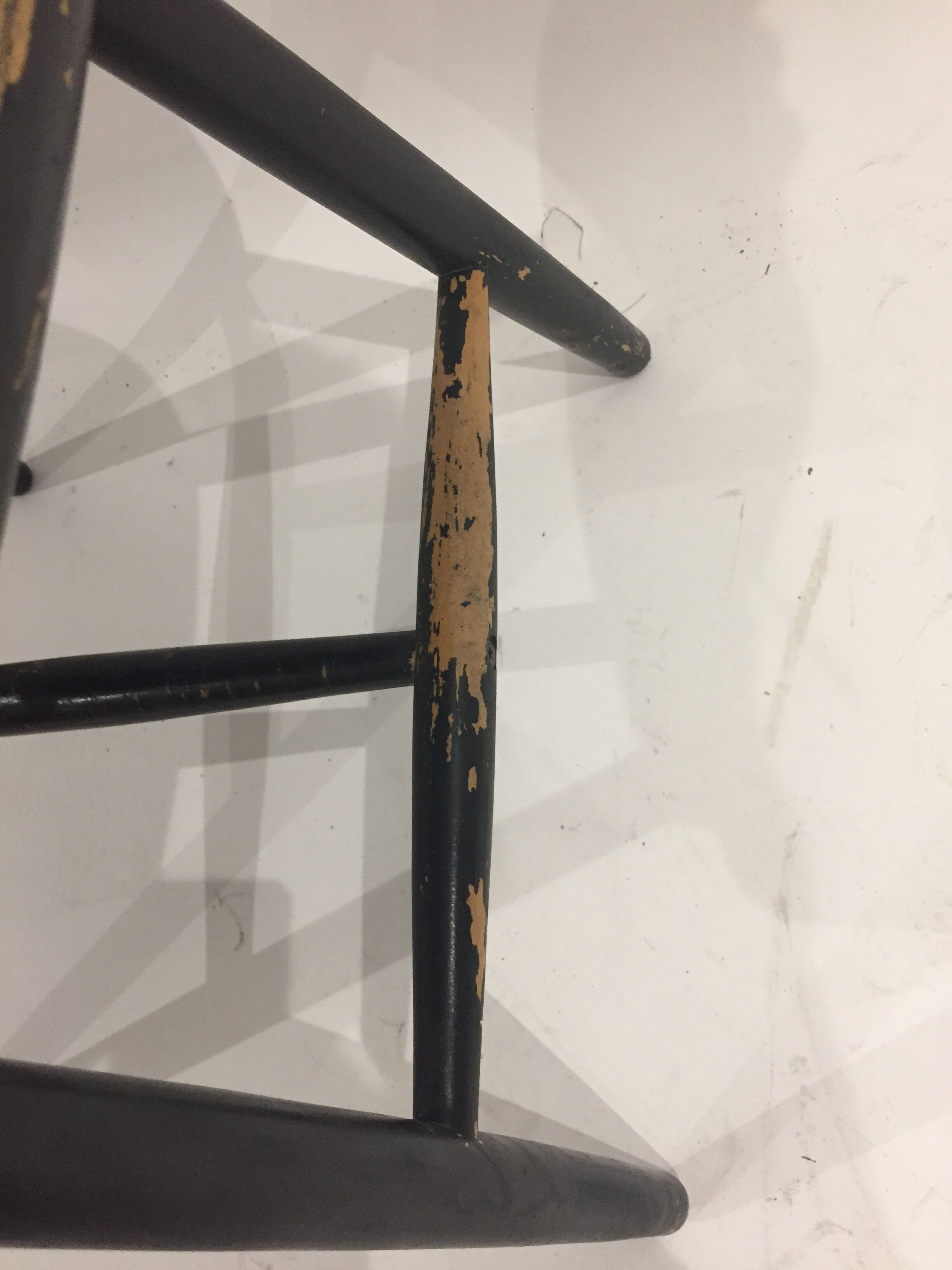 Series of 4 black Scandinavian chairs