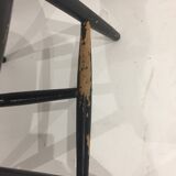 Series of 4 black Scandinavian chairs