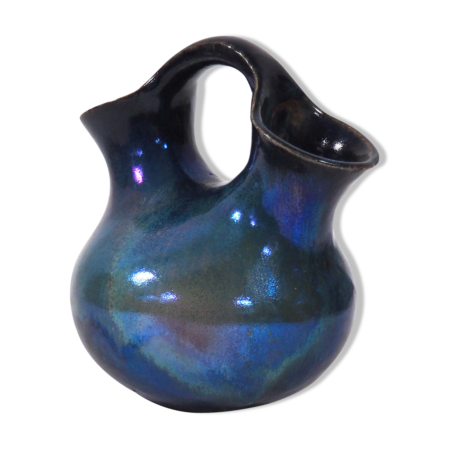 Blue double vase