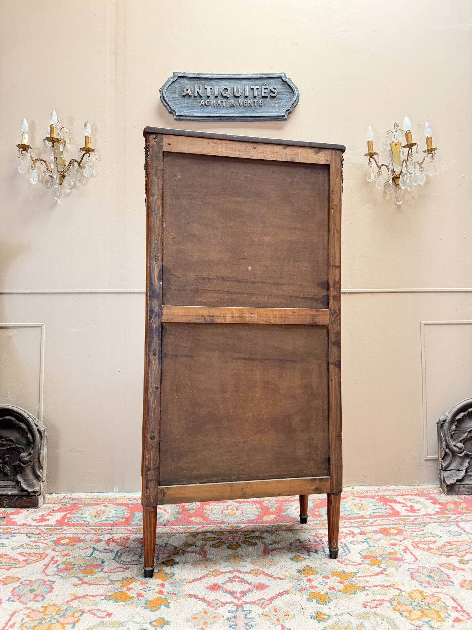 ROSEWOOD DISPLAY CABINET IN LOUIS XVI STYLE, 19TH CENTURY