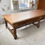 Solid walnut farmhouse castle table 1900 XXL