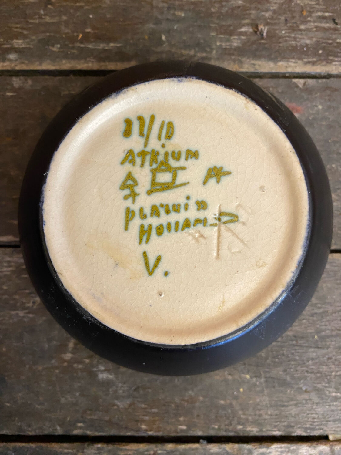 Antique Bonbonnière Box Gouda Plazuid ATRIUM Ceramic Holland Vintage