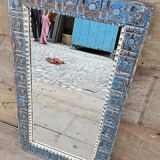 Old Art Nouveau mirror in Burmese teak