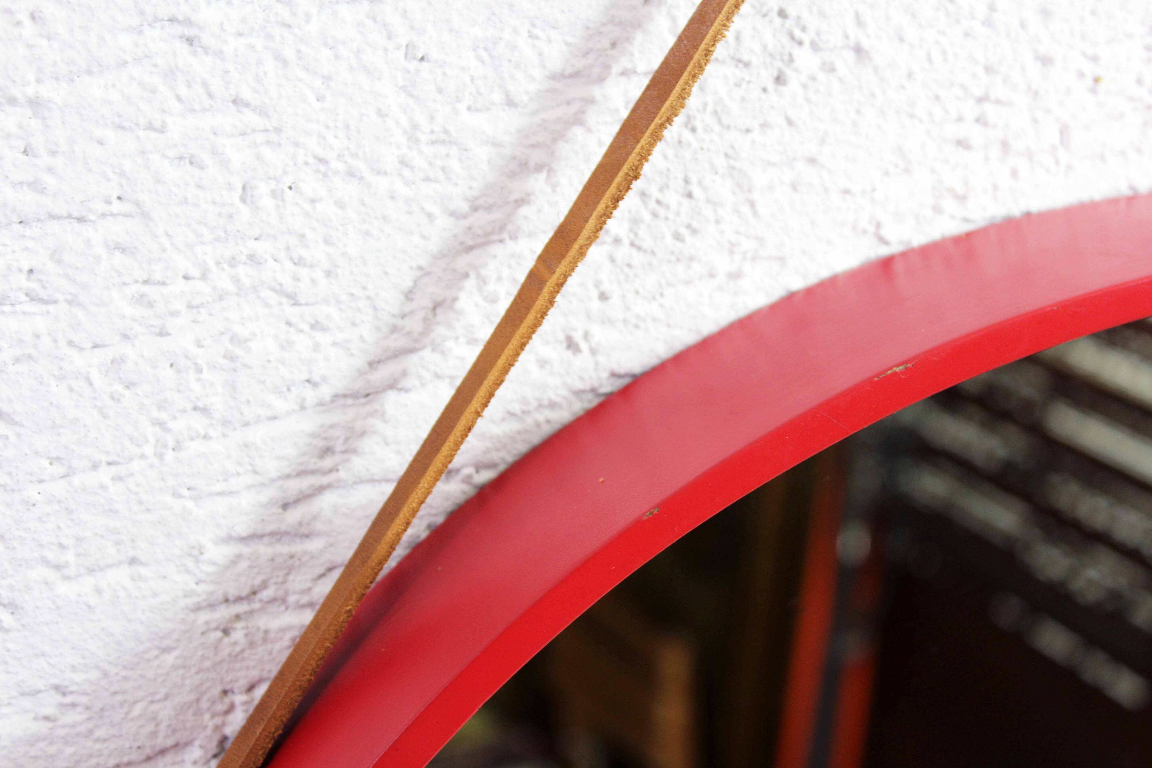 Miroir scandinave vintage rond 1970