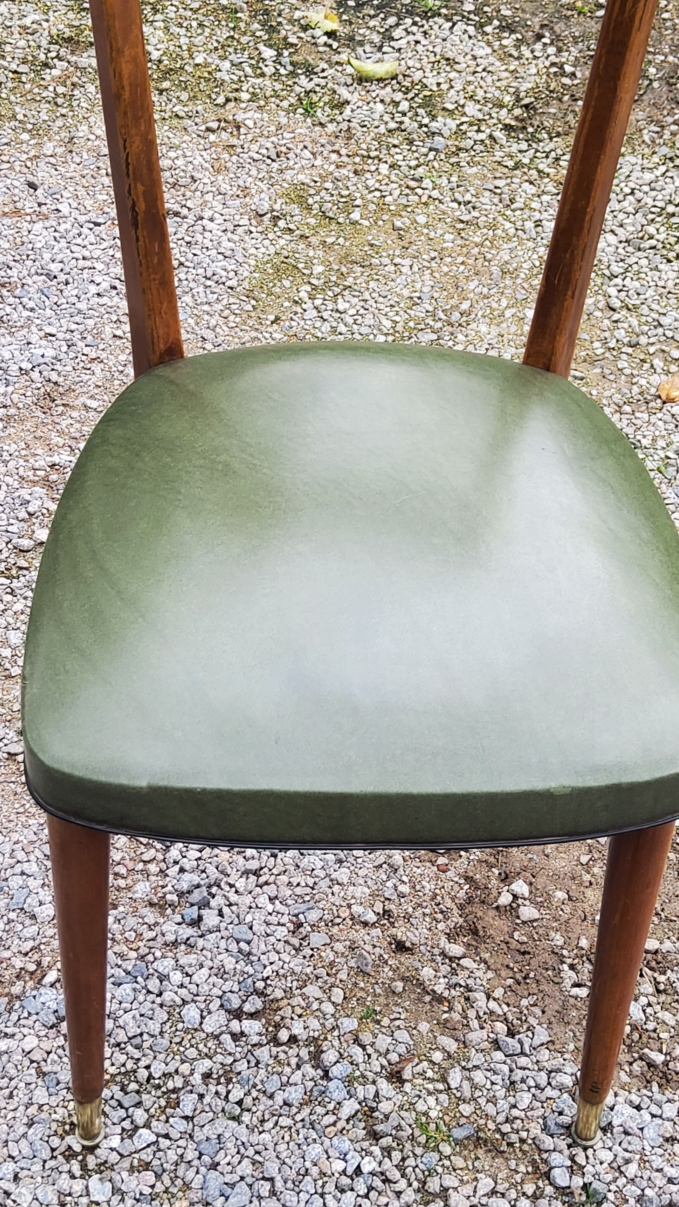 Pair of 50's Scandinavian style mahogany chairs
