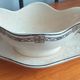 Together a sausage and a ravier porcelain Terre de Fer Salins E.Charbonnier model Royal