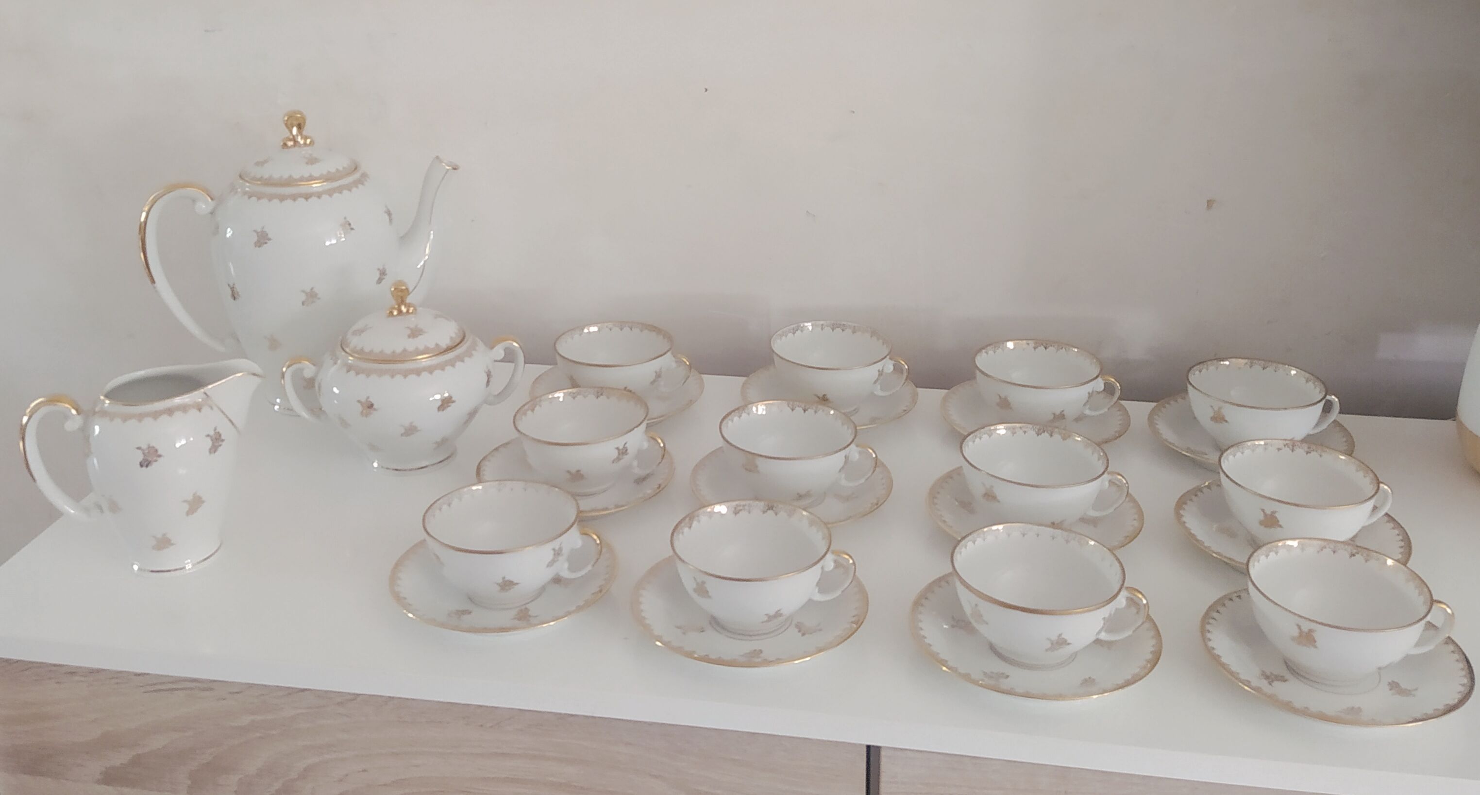 Full coffee service in Limoges porcelain