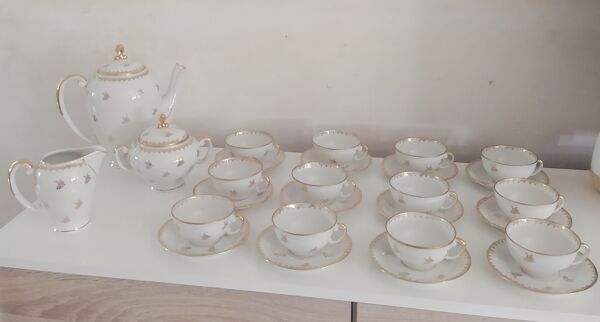 Service à café complet en porcelaine de Limoges