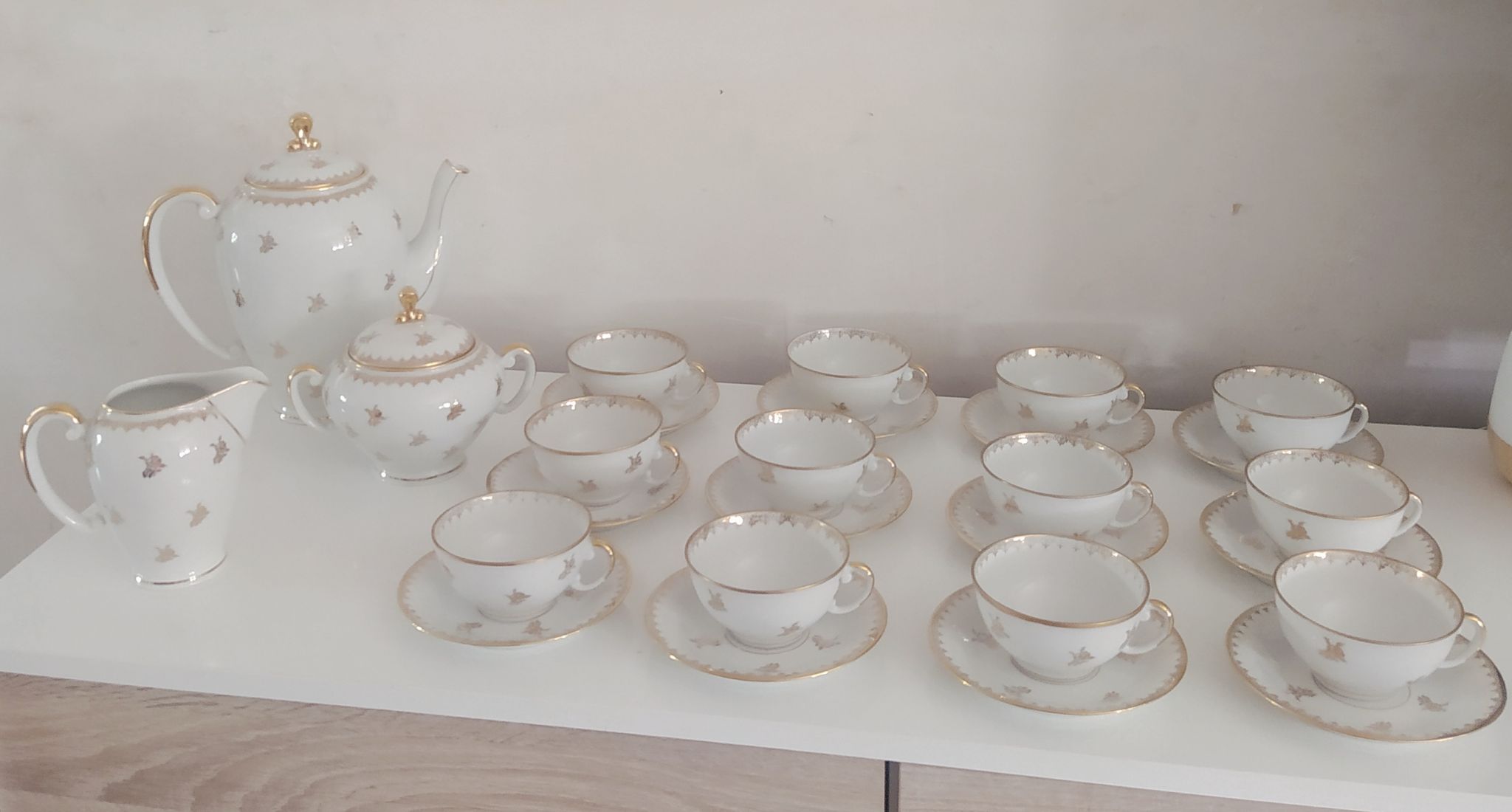 Full coffee service in Limoges porcelain