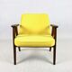 366 armchair in yellow velvet by Józef Chierowski, 1970s