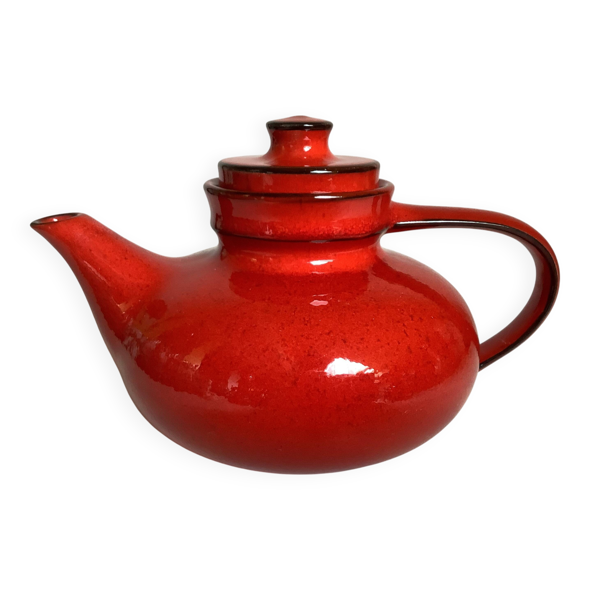 Jasba Germany red teapot