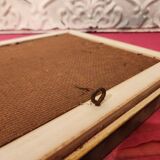 Mediterranean landscape painting by the sea and boats, framed, signed