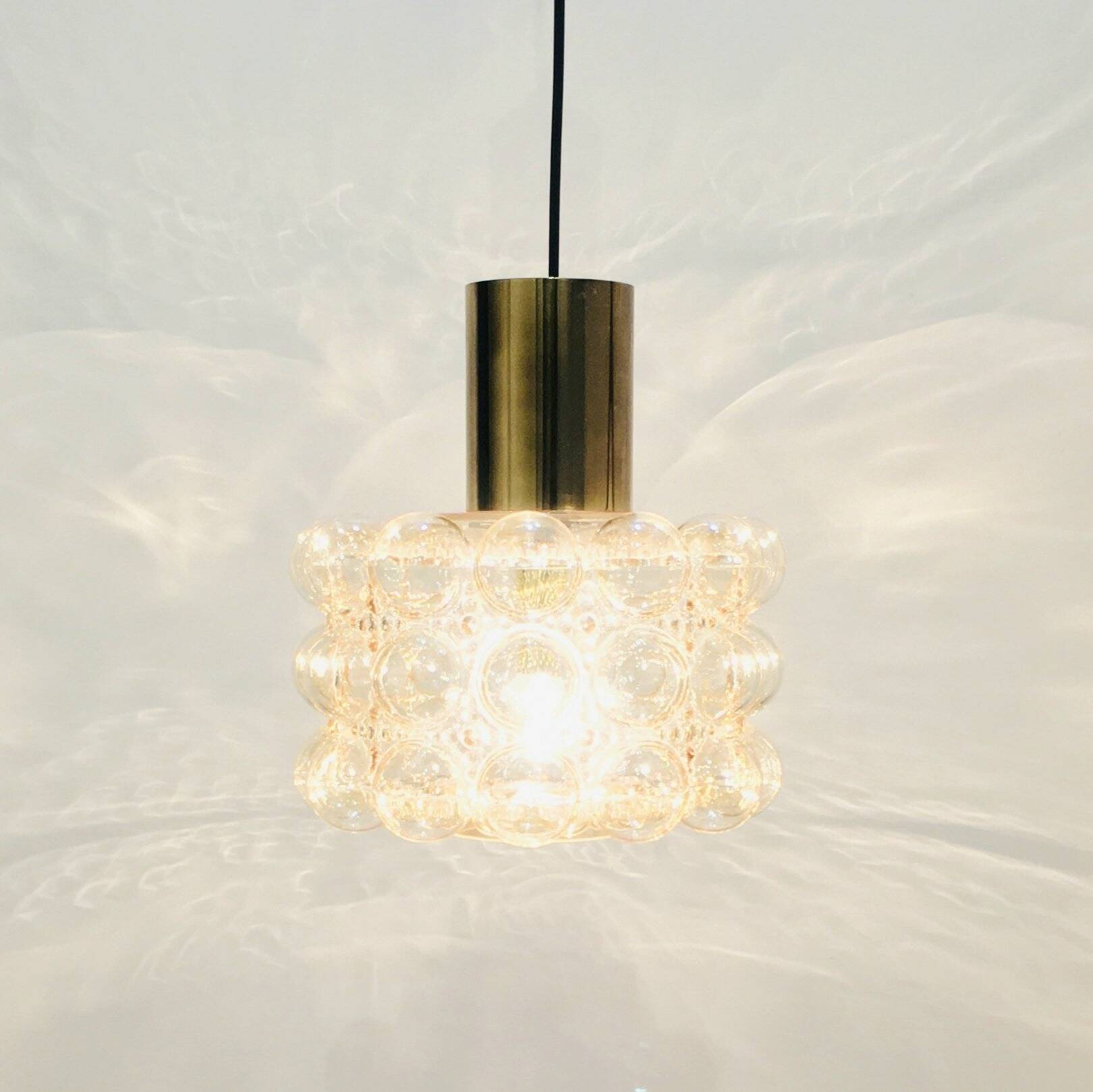 Large Mid-Century Bubble Glass Ceiling Light by H.Tynell for Limburg, 1960s