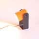 Orange table or wall lamp by karl lang for sis leuchten, germany 1976.