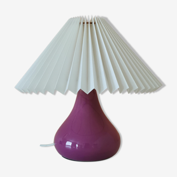 Fuchsia upcycled lamp pleated lampshade