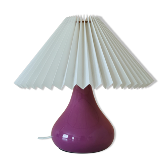 Fuchsia upcycled lamp pleated lampshade