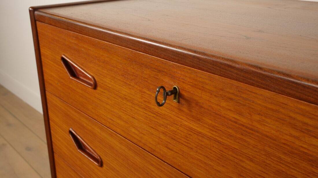 Commode danoise vintage 6 tiroirs en teck