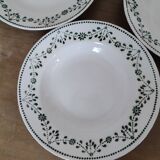 Lot 4 soup plates Badonviller France iron earth numbered 2120