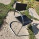 Set of 6 black Bauhaus cantilever chairs in chrome, Italy 1970s.