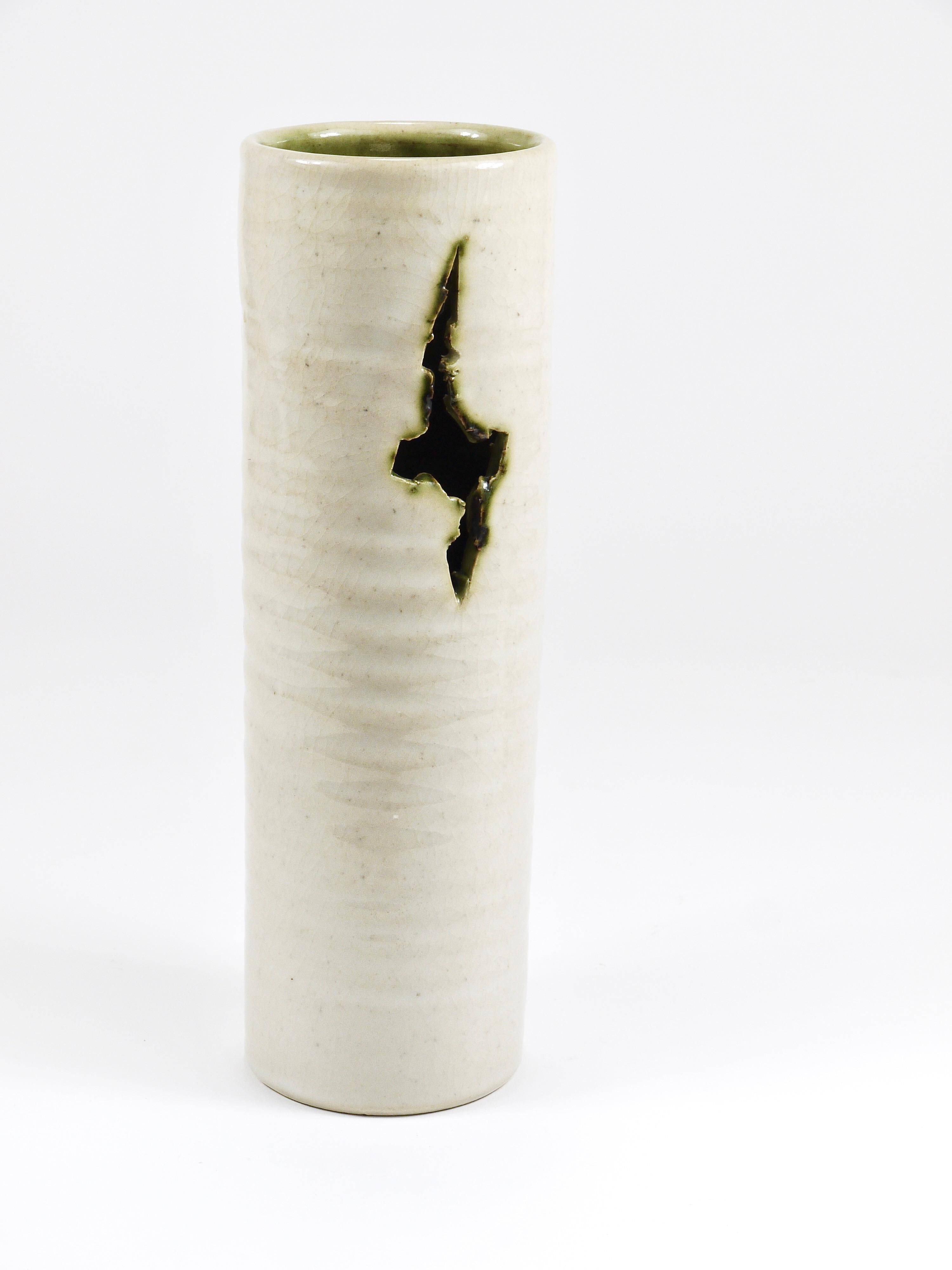 Piet Knepper 3 studio vases in ceramic by Mobach, Netherlands, 1970s