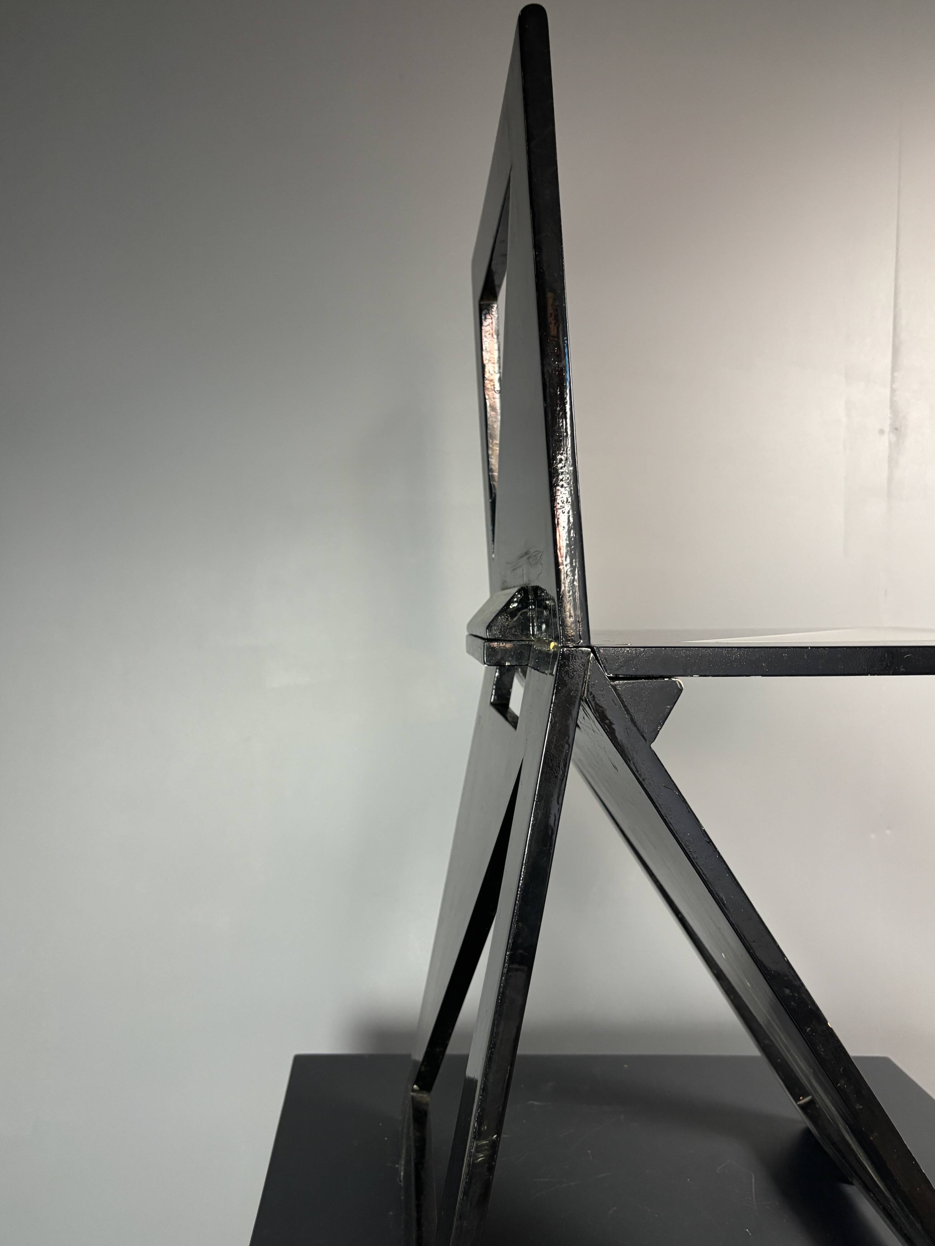 Dutch post modern foldable side chair, Eindhoven Design Academy, 1980s