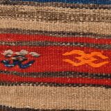 142x231Cm Multicolor Vintage Kilim Rug, Handmade Wool Rug