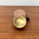 Carafe Vase Cooper and Teak German Mid-Century, 1950s