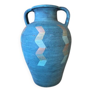 Jarre terre cuite turquoise