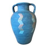 Turquoise terracotta jar