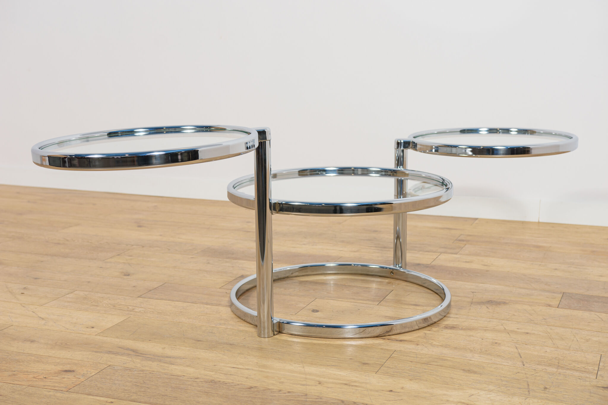 Mid-Century Chrome and Glass Coffee Table by Milo Baughman, USA, 1970s
