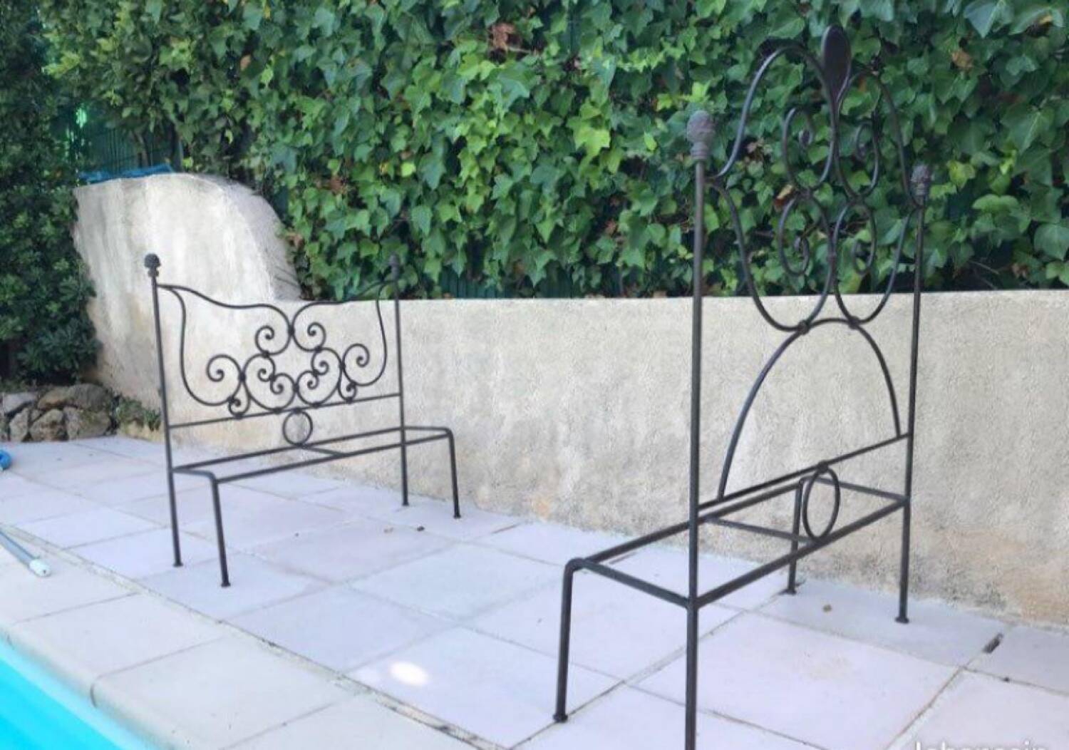 Wrought iron bed Astier de Villate