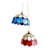 Pair of Art Deco Tiffany style pendant lights