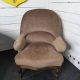 Fauteuil crapaud en acajou style Louis Philippe