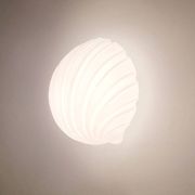 Pair of Shell-Shaped Opaline Glass Wall Lamps from Limburg, Germany, 1970s