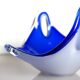 Glass art Coquille bowl by Paul Kedelv for Flygsfors