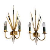 Duo d'appliques vintage doré