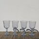 4 verres à pied bleutés