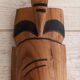 African mask in light wood